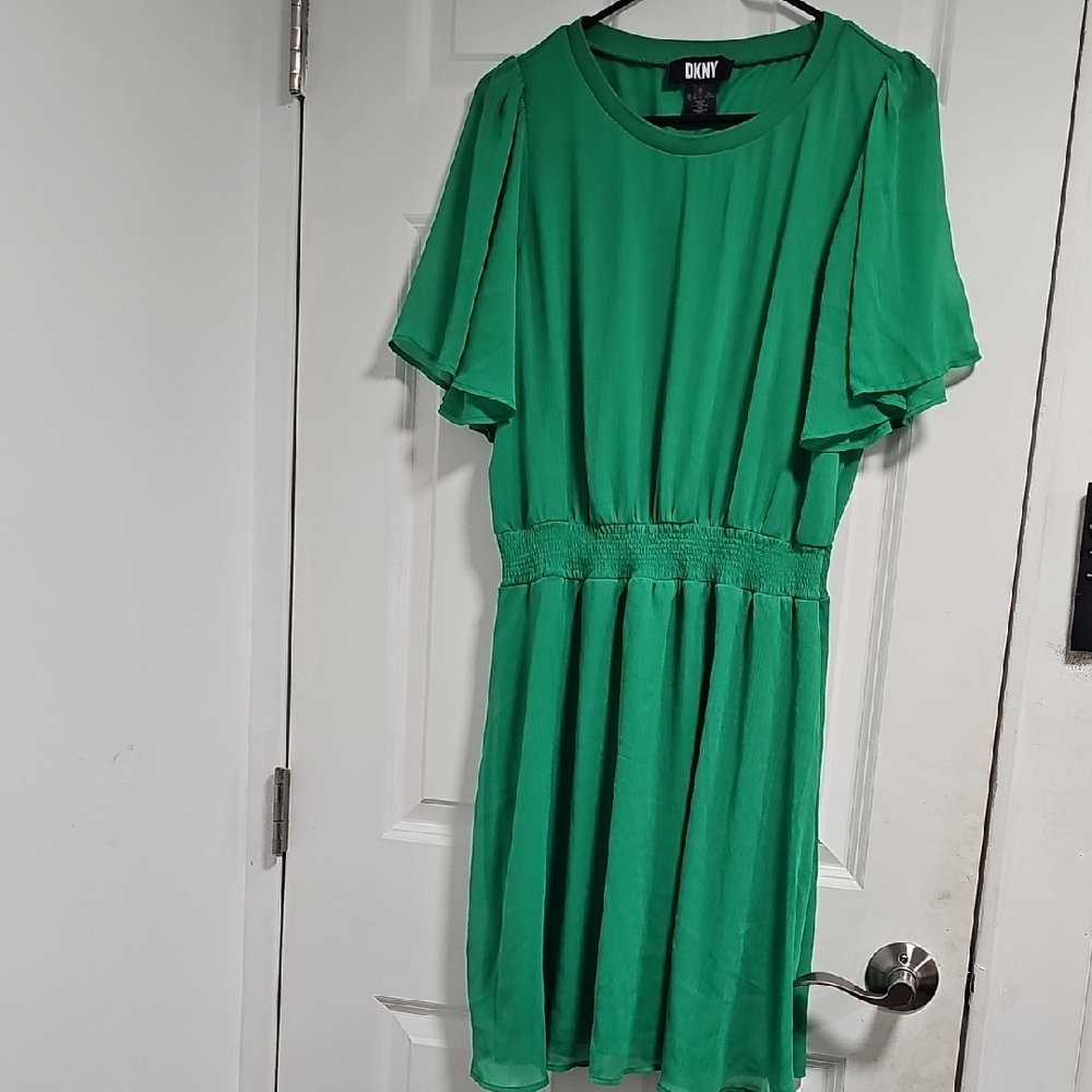 DKNY Vibrant Green Mini Dress
